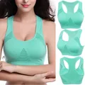 Soutien-gorge de sport pour femmes respirant absorbe la sueur antichoc rembourré haut de sport