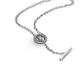 Collier en argent Sterling S925 pour femmes pendentif Pandora Original avec cercle pavé en T