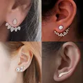 Boucles d'oreilles pendantes fleur en cristal pour femmes bijoux fantaisie boucles d'oreilles en