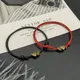 2 Bracelets pour amoureux corde noire rouge Bracelet de Couple couleur Bronze ancien en forme