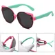 Lunettes de soleil œil de chat pour enfants mignon noir rose coloré unisexe UV400 nouveau