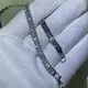 Bracelet de Tennis en forme d'émeraude pour femmes en zircone cubique en or blanc à la mode de