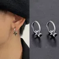 Boucles d'oreilles dormeuses pentagramme étoile pour adolescents boucles d'oreilles créoles pour