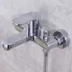 Robinet de baignoire douche à trois vitesses robinet de mélangeur chaud et froid en cuivre chromé