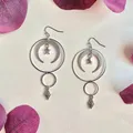 Boucles d'Oreilles en Forme de Croissant de Lune et Étoile Lustre de Phase de Lune Fantaisie