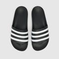 adidas adilette aqua sandals in black & white