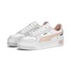 Sneaker PUMA "Carina Street Sneakers Damen", Gr. 37, bunt (weiß rose dust feather gray pink), Obermaterial: Kuhleder, Synthetik; Futter: Textil, Synthetik; Innensohle: Textil; Laufsohle: Gummi, Schuhe