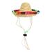 POPETPOP 1PC Dog Sombrero Hat Funny Dog Costume Clothes Mexican Summer Party Decoration(Adjustable Cotton Rope Random Beads Col