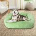 YouLoveIt Rectangle Warm Plush Pet Bed Washable Soft Kennel Cuddler Calming Bed Comfortable Pet Bed Faux Fur Cuddler Self-Warming Square Cat and Dog Bed