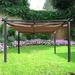 Pabin Inc 13 Ft. W x 10 Ft. D Aluminum Pergola w/ Canopy Aluminum/Metal in Black/Gray | 89.37 H x 157 W x 120 D in | Wayfair SCSG-012B