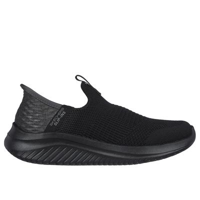 Skechers Boy's Slip-ins: Ultra Flex 3.0 - Smooth Step Sneaker | Size 2.5 | Black | Textile | Machine Washable