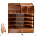 Inbox Zero Isiash Desk Organizer Wood in Brown | 13.6 H x 12.8 W x 8.6 D in | Wayfair EFA4678FC44841DCAC1D369E31785A5D
