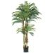 Set of 2 Artificial Silk Potted Phoenix Palm Trees 6'