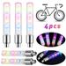 PENGXIANG 4 PCS Bike Flashing Wheel Lights Safety Tire Valve Stem Light Waterproof Neon Decor With 5 Led Bulbs 3 Colors 7 Modes For Motorcycle Bicycle Car