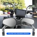 harmtty 1 Pair Bike Rearview Mirrors Adjustable Clearer Vision Stainless Steel Mirror 360 Degree Rotatable Handlebar Mirrors for Bicycle Black