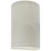 Ambiance 9 1/2"H White Crackle Perfs Closed ADA Wall Sconce