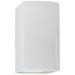 Ambiance 13 1/2"H Gloss White Closed LED Outdoor Wall Sconce