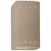 Ambiance 9 1/2"H Brown Perfs Rectangle Closed Outdoor Sconce