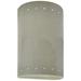 Ambiance 9 1/2"H Celadon Perfs Cylinder Outdoor Wall Sconce