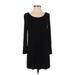 Ella Moss Casual Dress - Sweater Dress: Black Dresses - Women's Size Small