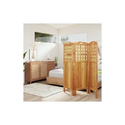 vidaXL 3-tlg. Paravent 121,5x2x115 cm Massivholz Akazie Image