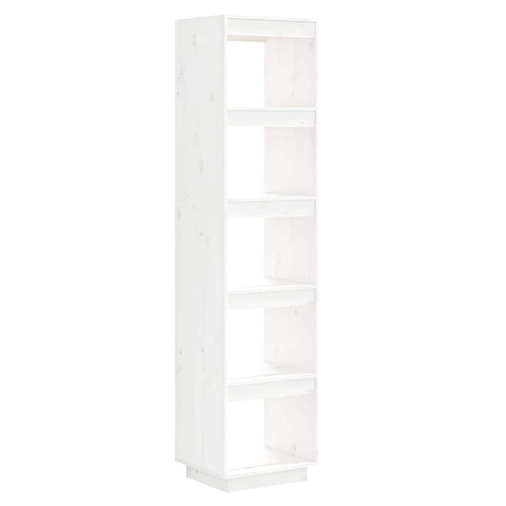 vidaXL Bücherregal/Raumteiler Weiß 40x35x167 cm Massivholz Kiefer Image