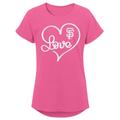 Girls Youth Pink San Francisco Giants Lovely T-Shirt