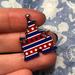 Disney Accessories | Disney Patriotic Castle Pin | Color: Blue/Red | Size: Os