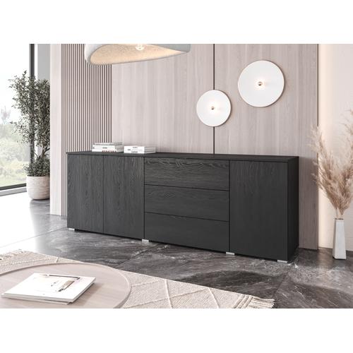 „Sideboard INOSIGN „“Paris““ Sideboards Gr. B/H/T: 190 cm x 68 cm x 39,5 cm, matt, schwarz (graphitschwarz) Sideboards Breite 190 cm“