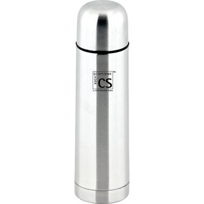 Isolierflasche CARL SCHMIDT SOHN "Elstra", grau (edelstahl), 750ml, Edelstahl, Trinkflaschen, rostfreier Edelsgtahl, bruch- und stoßfest Image