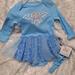Disney One Pieces | Baby Girls Disney Baby Cinderella Bodysuit Dress & Headband. | Color: Blue | Size: Various