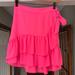 Lilly Pulitzer Skirts | Lilly Pulitzer Nessa Ruffled Faux Wrap High Waisted Skort Hot Pink Size 6 | Color: Pink | Size: 6