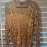Ralph Lauren Sweaters | (Nwt)Metallic Gold Heavy Weave Ralph Lauren Sweater | Color: Gold | Size: Xl