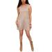 Free People Dresses | Free People Movement Perforated Drawstring Waist Faux Suede Mini Dress Sz S New | Color: Tan | Size: S
