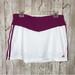 Adidas Skirts | Adidas Climalite Women's Tennis Skirt Skort Activewear White Purple Stripe Sz L | Color: Purple/White | Size: L