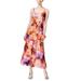 Nine West Dresses | New Floral Print Sleeveless Maxi Dress Size 6 | Color: Orange/Purple | Size: 6