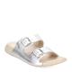 Ecco Damen 2Nd Cozmo W Flat Sandale, Pure Silver, 36 EU