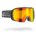 Black Crevice Skibrille im Frameless Design I Ski-Brille in verschiedenen Farben I Snowboard-Brille I bruchfeste Doppelscheibe I Anti-Fog-Beschichtung & UV 400 Schutz I größenverstellbar