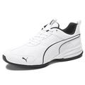 PUMA Mens Tazon Advance Leather Running Sneakers Shoes - Grey, White, 10