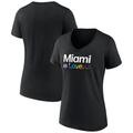 Women's Fanatics Branded Black Miami Hurricanes City Pride V-Neck T-Shirt