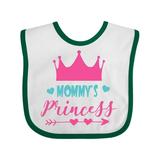 Inktastic Mommy s Princess Little Princess Crown Hearts Girls Baby Bib