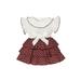 Infant Baby Girl Summer Outfit Casual Short Sleeve Dot Print Layered Ruffle Dress With Bow Belt