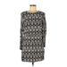 H&M Casual Dress - Shift Crew Neck Long sleeves: Black Dresses - Women's Size 8
