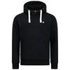 Kapuzensweatshirt DEPROC ACTIVE "LinusCMYK II MEN", Herren, Gr. S (48), schwarz, 50% Baumwolle; 50% Polyester, casual, bequem, Langarm angesetztes Bündchen, Sweatshirts, weiche Fleecejacke mit Kängurutasche