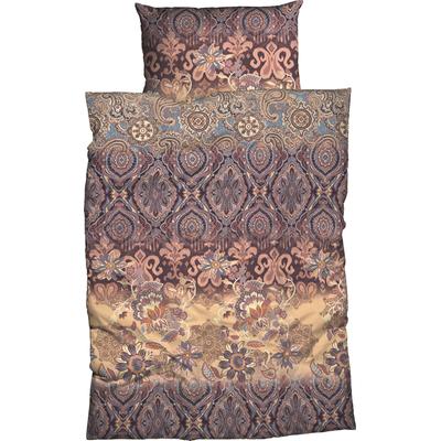 Bettwäsche CASATEX "Suzani", beige (beige, blau), B/L: 200cm x 220cm, 2 St., Satin, B/L: 80cm x 80cm & 80cm x 80cm, Satin, Obermaterial: 100% Baumwolle, Bettwäsche, harmonisches Blütendesign Image