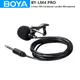 BOYA – Microphone Lavalier à condensateur BY-LM4 PRO 3.5mm TRS pour appareils photo reflex BY-WM4