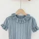 Pull tricoté d'été pour petites filles hauts ajourés vêtements pour enfants de 2 à 7 ans