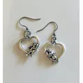 Boucles d'oreilles chérubin boucles d'oreilles bébé ange coeur en argent anges avec ailes ciel