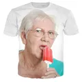 T-shirt humoristique Kawaii grand-mère NONA Popsicle Tee Sexy Top Tees XS-4XL 5XL 6XL 7XL