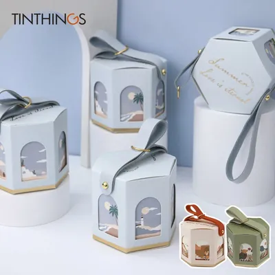 Boîte-cadeau créative en carton sac de bonbons et de chocolat décoration de faveurs de fête